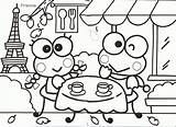 Coloring Keroppi Pages Printable Cartoons Popular Coloringhome sketch template