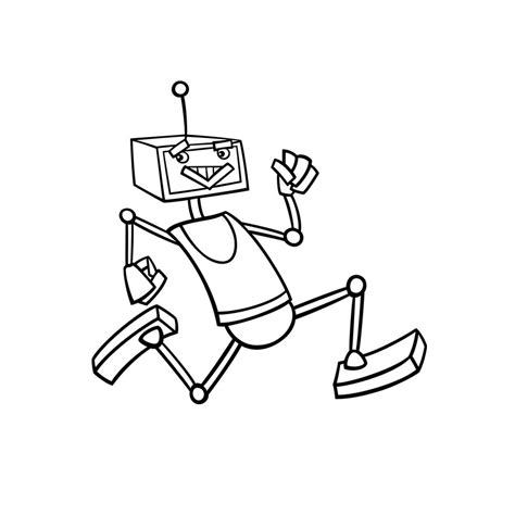 robot coloring page coloring pages  kids printable etsy