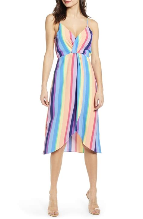 j o a rainbow stripe dress best vacation dresses 2019 popsugar