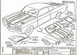 Chevelle 1970 Blueprints Dimensioning sketch template