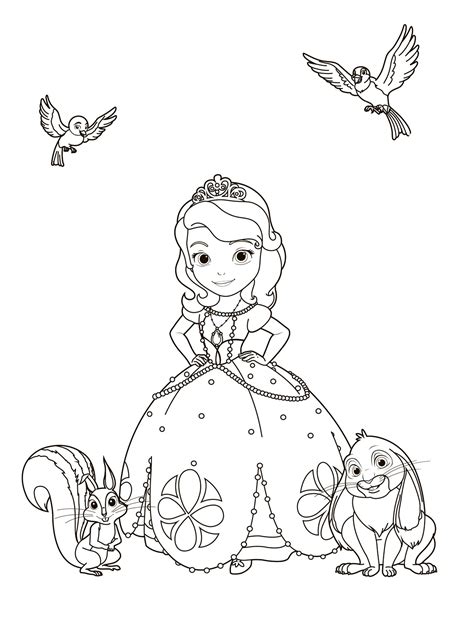 sofia  friends  kids printable  coloring pages