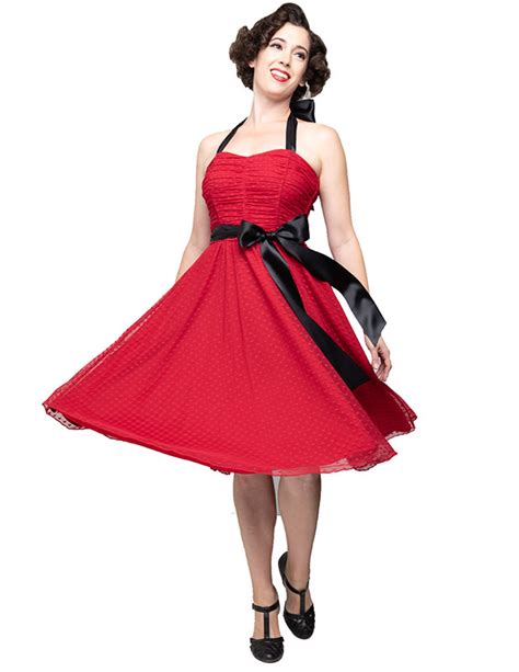 follow your heart strapless 50 s dress by steady clothing in red