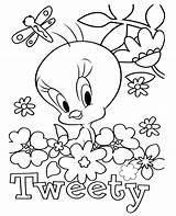 Tweety Coloring Pages Books Topcoloringpages Bird Flowers Children Garden Sheets sketch template
