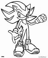Coloring Shadow Sonic Pages Popular sketch template