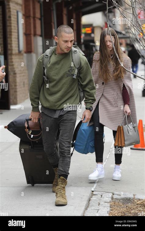 Shia Labeouf And Girlfriend Mia Goth Leaving His Hotel Shia Seen