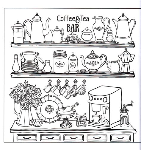 caffetteria coloring books coloring pages doodle illustration