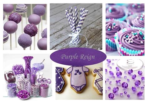 purple baby shower themes ideas   fit   theme board