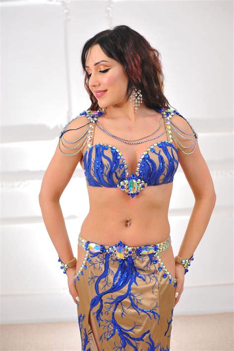 Blue And Nude Belly Dance Costume By Aida Style Aida