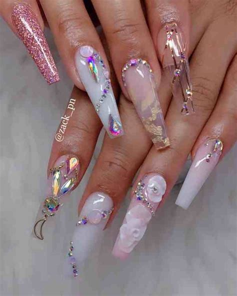 80 Charming Long Coffin Nail Designs In 2020 Howlifestyles