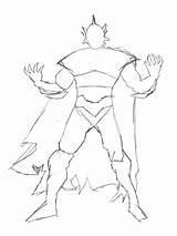 Outline Supervillain Villian sketch template