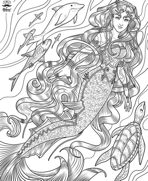 mermaid coloring pages  adult coloring pages colouring pages