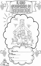 Seconda Religione Copertine Quaderno Cattolica Colorare Disegni Religiocando Quaderni Bambini Irc Bibbia Scegli Comunione Attività sketch template
