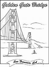 Pages Bridge Coloring Gate Golden San Crayola Francisco Drawing Sheets Landmarks Printable Kids Famous Print Brooklyn Colouring Sketch Skyline Color sketch template