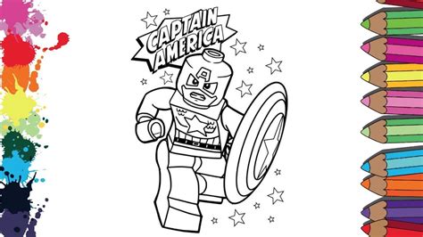 lego captain america coloring pages   captain america youtube