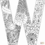 Letter Coloring Pages Alphabet Printable Supercoloring Plants Letters Sheets Crafts Animals Puzzle Nature Gif sketch template
