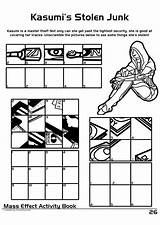 Mass Effect Coloring Book Activity sketch template