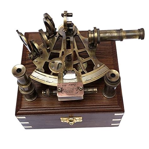 brass nautical sextant j scott london vintage antique