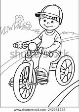 Tricycle Bicyclists sketch template