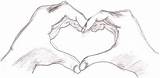 Heart Drawing Hands Drawings Pencil Clipart Clip Hand Draw Cliparts Drawn Two People Choose Board Related sketch template