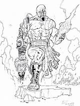 Kratos Printable Incredibles Tinta Getcolorings Links sketch template