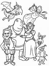 Shrek Fiona Coloring Pages Princess Friends Getdrawings Printable Getcolorings sketch template