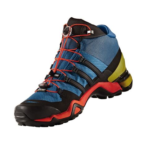 adidas terrex fast  mid mens blue gore tex waterproof walking boots shoes ebay