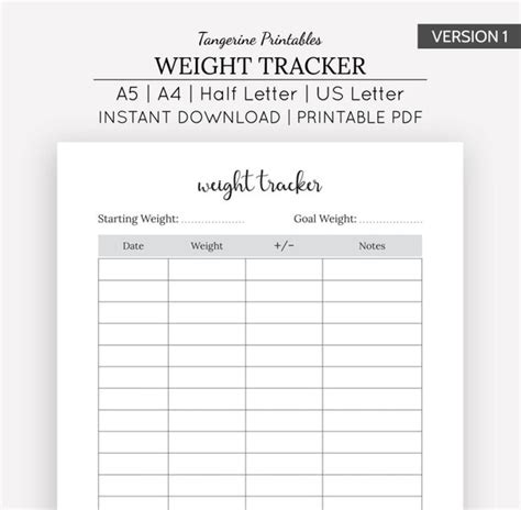 printable weight loss chart template classles democracy