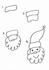Santa Christmas Doodle Step Doodles Draw Easy Refer Later Below Back sketch template