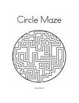 Maze Circle Coloring Change Template sketch template