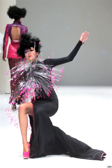 model falls on the runway during french couture 2012 show