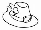 Clipart Hat Outline Cliparts Library Coloring Leprechaun sketch template