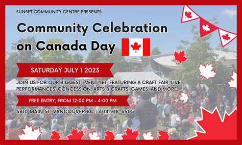 community celebration  canada day sunset community centre association