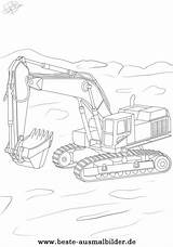 Bagger Malvorlage Kran Ausmalbild Liebherr Radlader Traktor Zeichnen Bager Baufahrzeuge Spielzeug sketch template