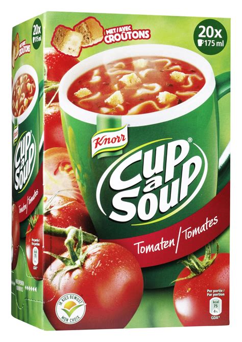 knorr cup  soup tomates pc crunchy nevejan