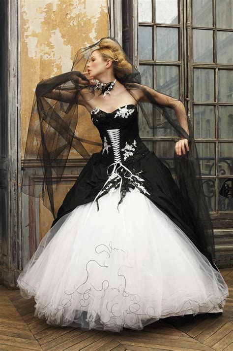 eli shay wedding dress collections  jewelry white black corset  taffeta skirt tr