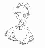 Chibi Disney Princess Draw Cinderella Kawaii Step Cute Dragoart Colouring sketch template