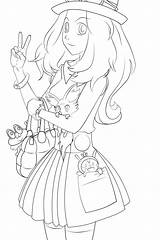 Serena Xy Lineart sketch template