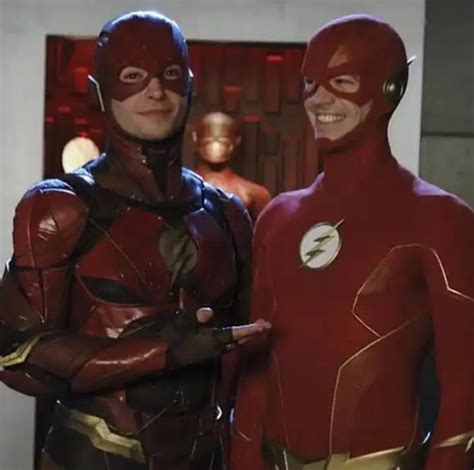 grant gustin s flash set for the flash movie cameo following the