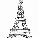 Tower Eiffel Coloring Paris Drawing Getdrawings Pencil sketch template