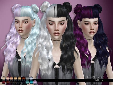 sims  split dye hair cc maxis match africanbxe