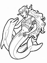 Mermaid Kids Coloring Pages Mermaids Fun Sirene sketch template