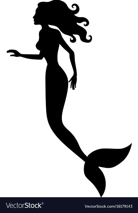 Mermaid Silhouette Template