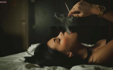 women brunette smoking cigarettes lying down dark hair aleksandr mavrin hd wallpapers