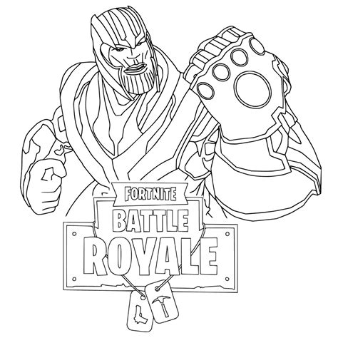 powerful thanos gauntlet coloring pages