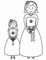 Coloring Bridesmaid Wedding Pages Kids Girl Flower Printable Girls Bride Color Groom Sheknows Books Book Drawing Flowergirl Clipart Big Colouring sketch template