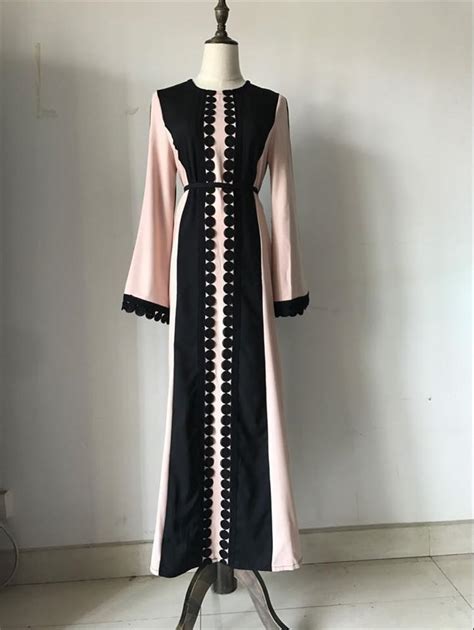 2019 Muslim Open Abaya Dress Elegant Cotten Linen Lace Cardigan Long