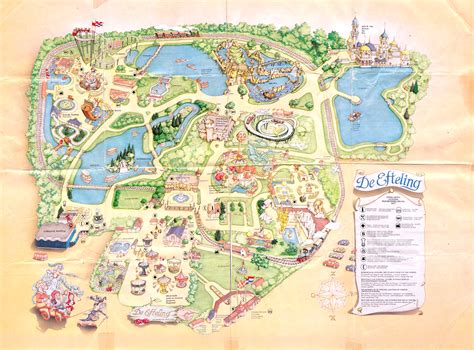 plattegrond van de efteling   vizualism theme park map images