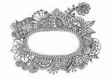 Coloring Pages Mandala Frame Doodle Colouring Decorative Myself sketch template