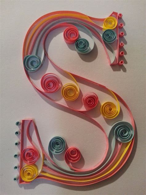 quilled monogram letter   etsy quilling designs