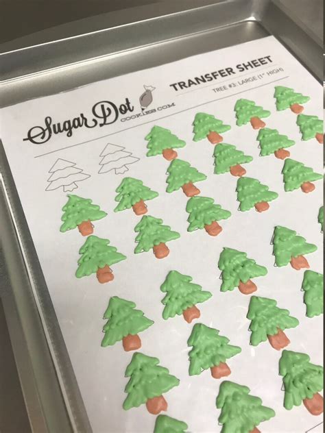 trees sugar dot royal icing transfer sheets etsy